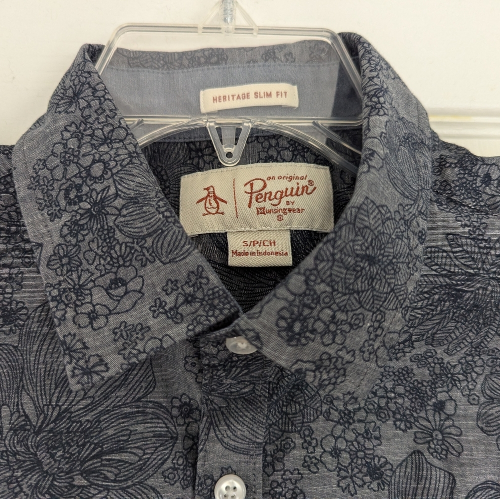 Penguin Heritage Slim Fit Short-Sleeve Floral Button-Up